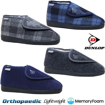Mens Orthopaedic Slippers Diabetic Winter Warm Easy Close Wide Fit Boots Shoes • £12.95