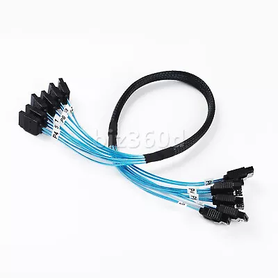 $17.32 • Buy 2X6pcs/set SATA III SAS Data Cable For Server SATA 7 Pin To SATA 7 Pin (0.5m) AU