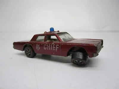 Vtg 1970 Cruiser Fire Chief Hot Wheels Redline Toy Diecast Car White Interior • $39.95