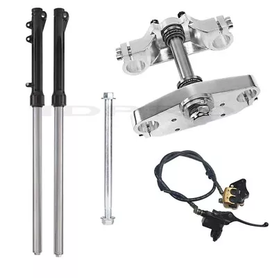 710mm Front Forks & Triple Tree & Brake & Axle Bolt Pit Dirt Bike 50cc 70cc 110 • $199.99