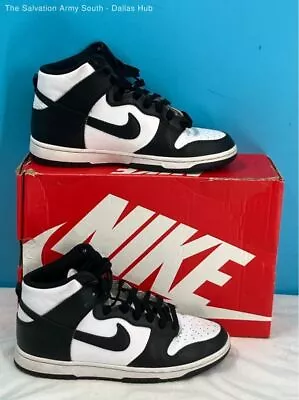 Men's Nike Dunk High Panda Basketball Shoes - Size-8 - Authenticated • $14.99