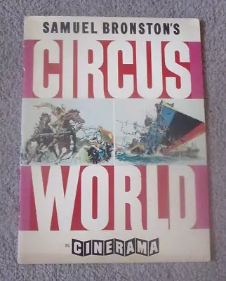 Vintage 1964 Circus World Movie Program S/C Book John Wayne Hayworth Cardinale • $12.49