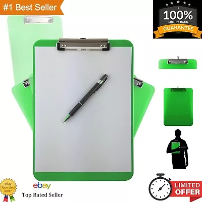 Trade Quest Pack Of 6 Green Plastic Clipboards - Durable Letter Size With Low... • $27.99