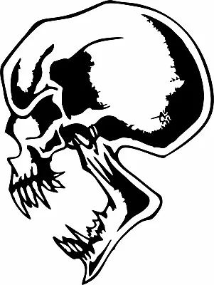 Skull Zombie Skeleton Head Teeth Monster Car Truck Window Vinyl Decal Sticker • $16.82
