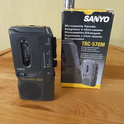 Sanyo Microcassette Recorder Micro Cassette Tape Dictaphone For Spares Or Repair • £7.95