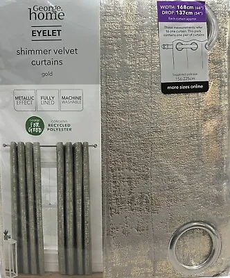 ASDA George Home - Pair Of Curtains Ready-made Eyelet /Pencil Pleat - Clearance • £21.99