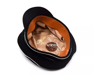 £27.60 • Buy WW2 German Marshals Officer Crusher Visor Cap W Hat Sweat Ring Leather 58cm