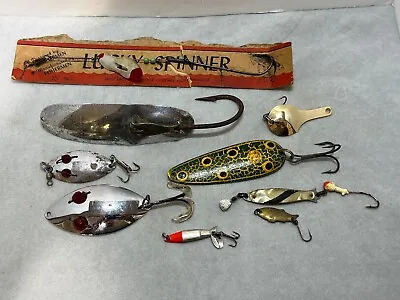 Vintage Mille Lacs Lucky Spinner On Card Dardevle Red Eye Wiggler Pflueger • $12.95