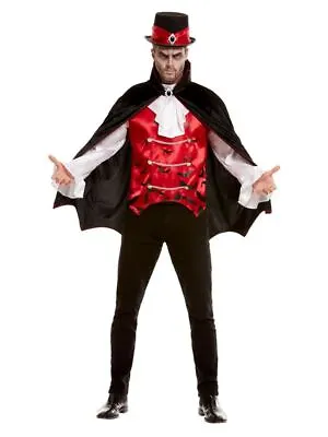 Mens Spooky Vampire Fancy Dress Costume Gothic Halloween Blood-Thirsty • £19.11