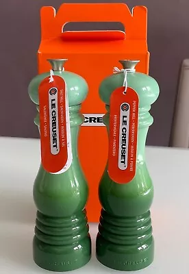 Le Creuset Classic Salt And Pepper Mill Set Rosemary Green 21cm NEW • £49.99