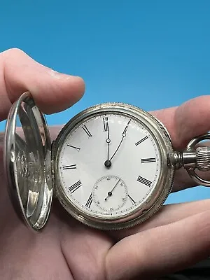 Vintage Mens  Silver Pocket Watch *Make Offer!* Beauty! • $400