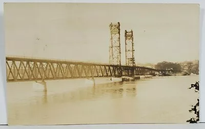 Rppc Bath Maine Drawbridge C1928 Wiscasset To Meriden CT Real Photo Postcard O15 • $19.95