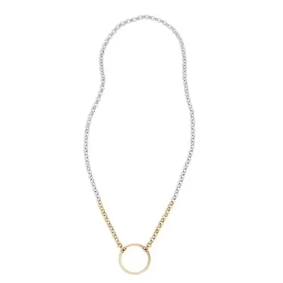 LA LOOP Mixed Metal Silver And Gold Chain And Loop Luxury Eyeglass Necklace • $119.95