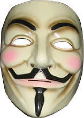 $8.99 • Buy V FOR VENDETTA COSTUME MASK GUY FAWKES LICENSED Anonymous 