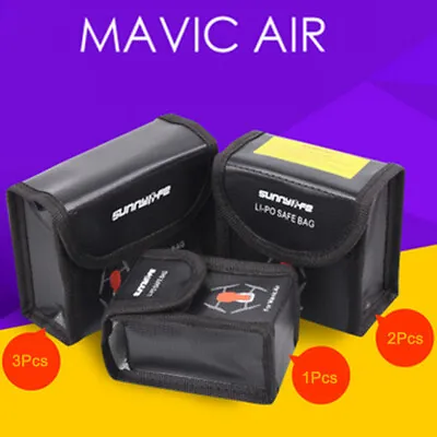 $6.04 • Buy Battery LiPo Safe Bag Explosion-Proof Storage Bag For DJI Mavic Air Drone S/M/L