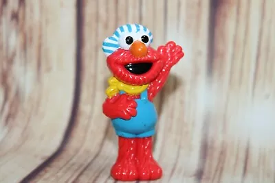 Elmo Train Conductor Hollow Plastic 3  Figure Sesame Street Cake Topper • $4.59