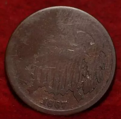 1867 Philadelphia Mint Copper Two Cent Coin • $2.75