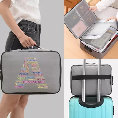 £11.49 • Buy Fireproof Waterproof Document Bag File Money Safe Box Secret File Organizer Pouc