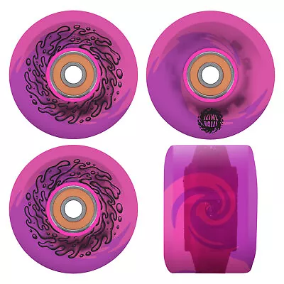 Slime Balls Skateboard Wheels 60mm Light Ups OG Slime 78A Pink/Purple • $41.95