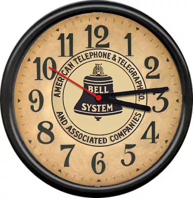 Retro Vintage Bell Telephone System Telegraph System Operator Sign Wall Clock • $26.95