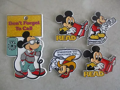 Lot Of 5 Vintage Disney Mickey Mouse Kitchen Fridge Magnets • $9.99