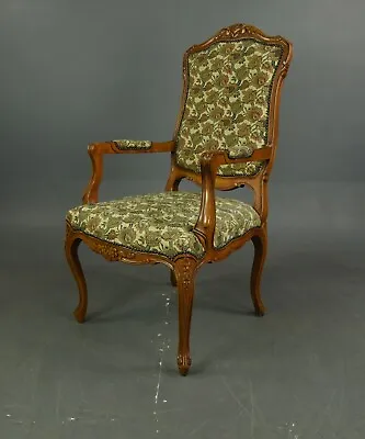 Louis XV Style Walnut High Back Armchair • £145