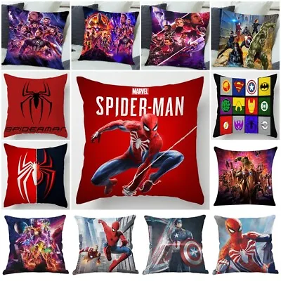 £3.59 • Buy Marvel Avengers Hulk Spiderman Cushion Cover Throw Pillow Case Sofa Bed Decor UK