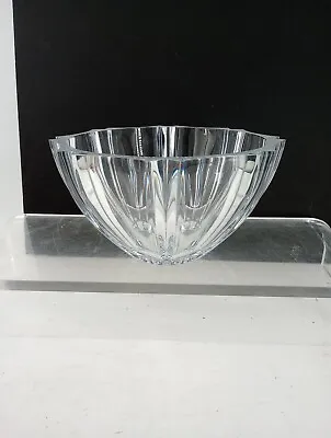 Vtg Miller Rogaska Soho Deep Hand Cut Flared Crystal Centerpiece Bowl 10” RARE • $125