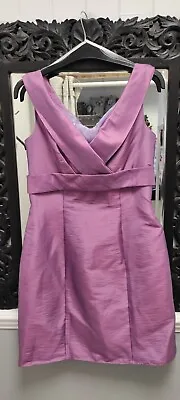 Women's Ebony Rose Mulberry Purple Short Party/ Cocktail Dress Size 10 • £4.99