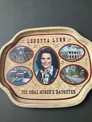Vintage Loretta Lynn Metal Tray Souvenir Coal Miner's Daughter 16  X 13  • $11.75