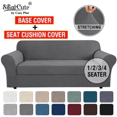 2 Pieces Stretch Sofa Covers Couch Covers Sofa Slip Covers Form Fit 1/2/3 Seater • $35.49