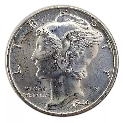 1944-D Uncirculated Mercury Dime MS Mint State 90% Silver • $11.13