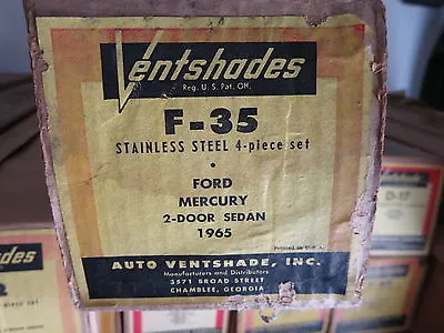 $54.99 • Buy Ventshades F-35, 1965 Ford Or Mercury 2-door Sedan, NOS Never Used, Box Is Eaten