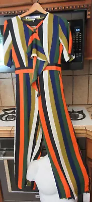 1970's Retro Disco Jumpsuit Jumper By Hola Sara Women's Medium Long NEW NWT • £48.25