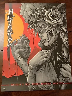 Metallica M72 Tour Detroit 2023 Concert Poster Night 2 #115/650 • $235