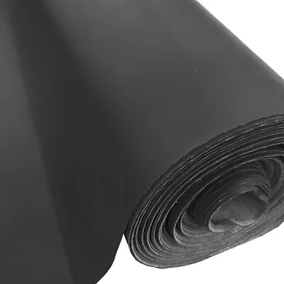 £9.99 • Buy BLACK SOFT CLOTHING PVC FABRIC Leatherette Upholstery Faux Leather Dress Vinyl