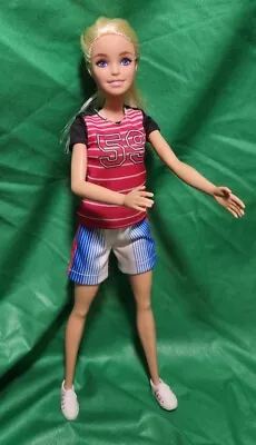 You Can Be Anything Soccer Player Barbie Doll Redressed Hcn17 Used • $15