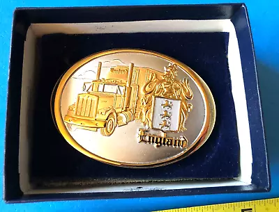 England Transport Trucking Company Safe Driver Kenworth Award  Truck Belt Buckle • $35