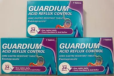 3 X Guardium Acid Reflux Control Tablets 7's = 21 In Total • £13.95