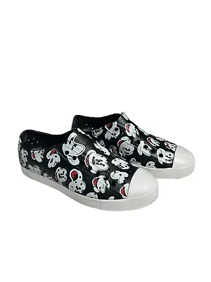 NATIVE Disney Parks Mickey Mouse Black Slip On Shoes Sneakers Rubber Water M5/W7 • $25.99