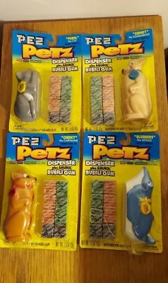 Vintage Pez Petz Bubble Gum Dispensers Lot Of 4 Complete Series 2 NOC • $25