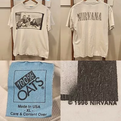 Rare Vintage 1996 Nirvana Portrait Shirt Grunge Subpop Cobain Single Stitch Xl • $275