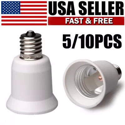 5/10PCS Light Bulb Socket Standard Medium Base E17 To E26/E27 Converter Adapter • $13.99