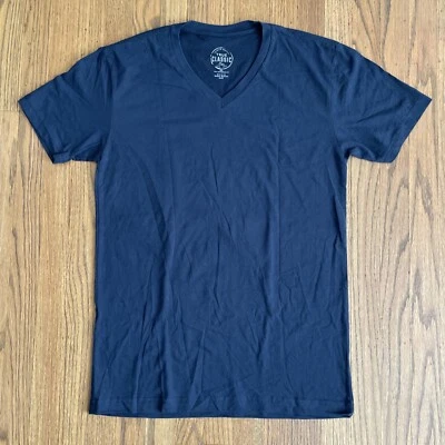 $13.86 • Buy True Classic Premium Quality * V NECK * Tee T Shirt Mens NAVY BLUE SMALL S