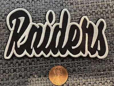 Oakland Raiders Vintage Iron On Embroidered Patch NFL 4  X 1.75  • $4.69