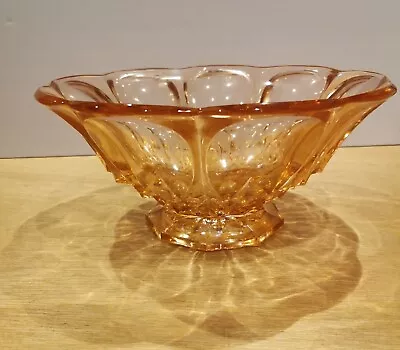 Art Deco Pink Orange Glass Bowl - By Walther & Sohne Germany • £45.99