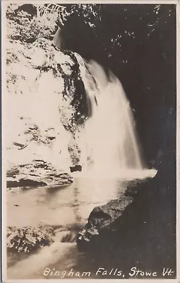 Stowe Vermont Bingham Falls Waterfall RPPC Vintage Unposted • $4.88