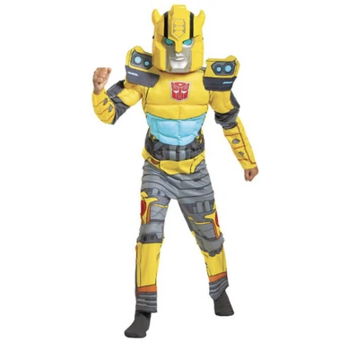 $19.99 • Buy Transformers Bumblebee Halloween Costume Muscle-Chest With Mask Boys Sz 3T-4T