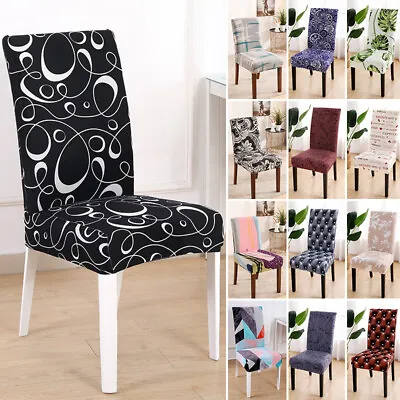 $11.75 • Buy High Stretch Dining Chair Covers Slipcover Wedding Cover 1/2/4/6Pcs Removable AU
