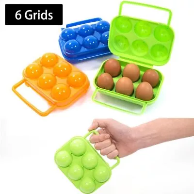 2/4/6/12Grid Egg Storage Box Egg Holder ContainerOutdoor Camping Picnic Egg Box; • £4